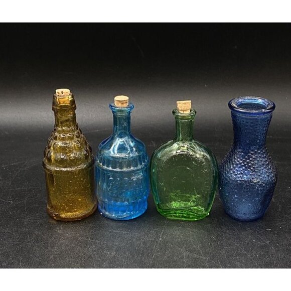 Wheaton Glass Green Thomas Jefferson Blue Root Bitters Amber Bottle 3" - Picture 5 of 9